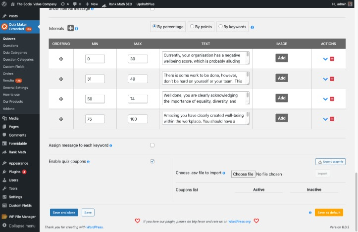 SocialValueCompany – Custom Quiz Plugin Development